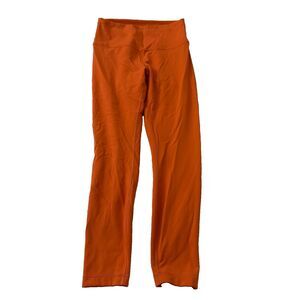 Lululemon Wunder Train Leggings Womens 8 Orange High-Rise Tight Running 25”